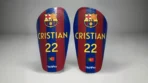 barcelona custom soccer shin guards