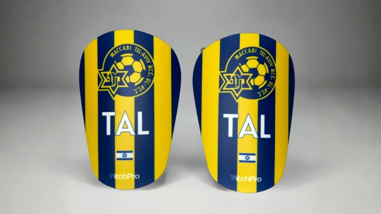 maccabi tel aviv custom soccer shin guards
