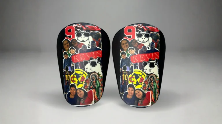 custom collage soccer shin guards