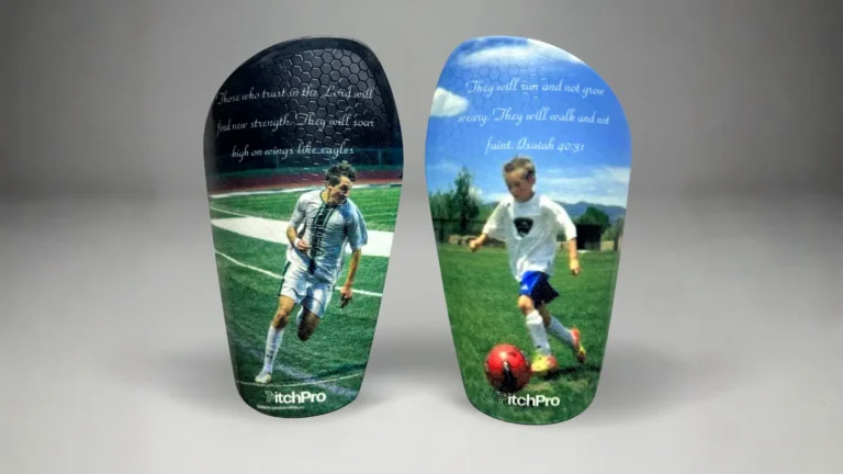 picture and quote custom soccer shin guards