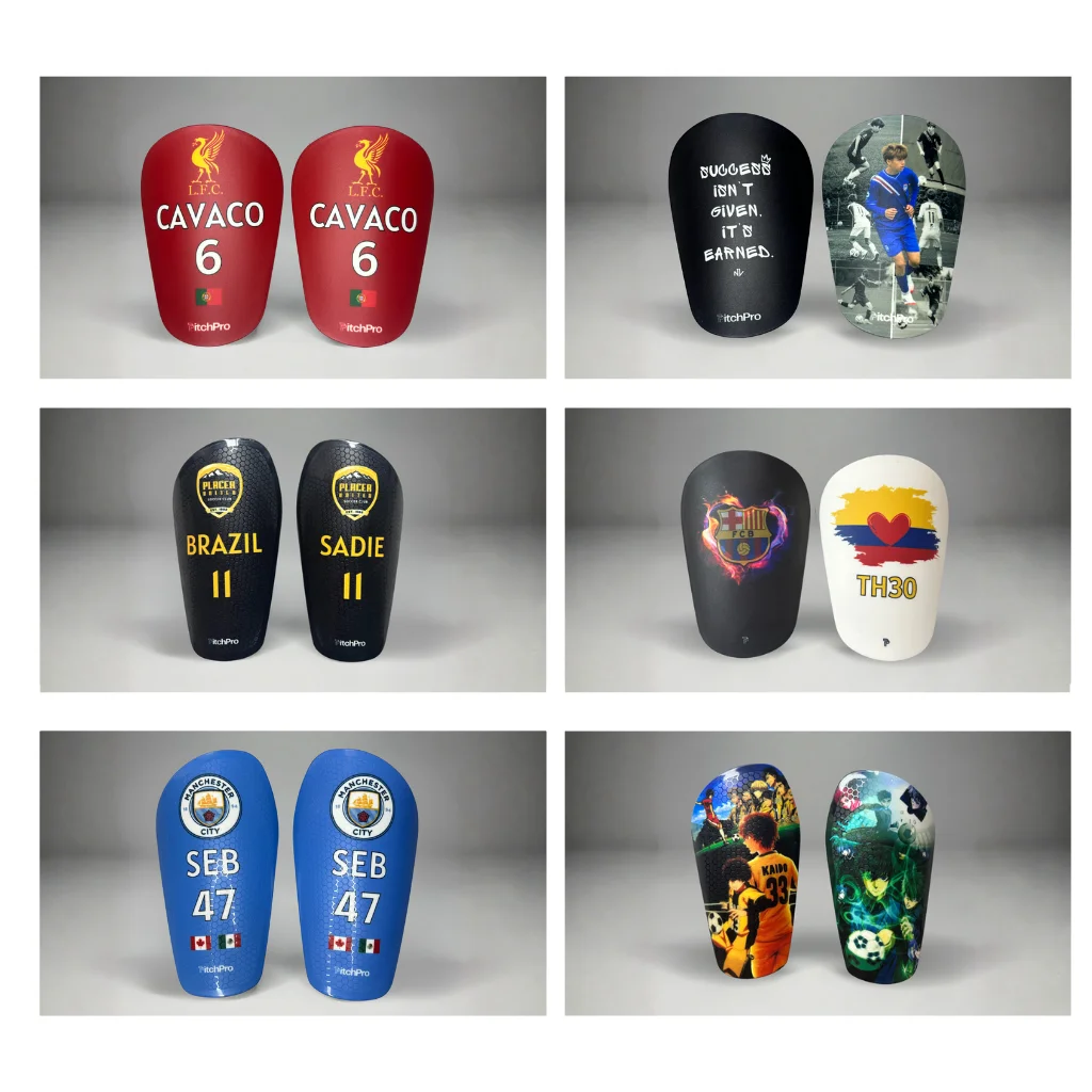 Custom club soccer shin guards