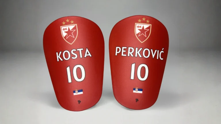 crvena zvezda custom soccer shin guards
